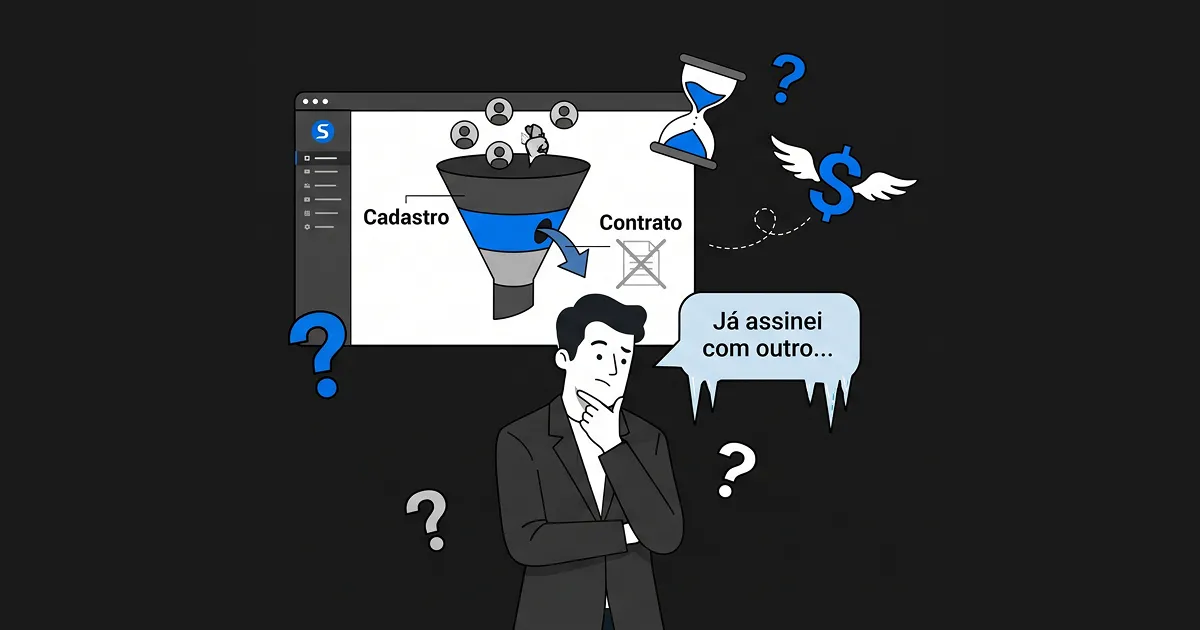 Como empresas de SaaS perdem leads entre o cadastro e o contrato