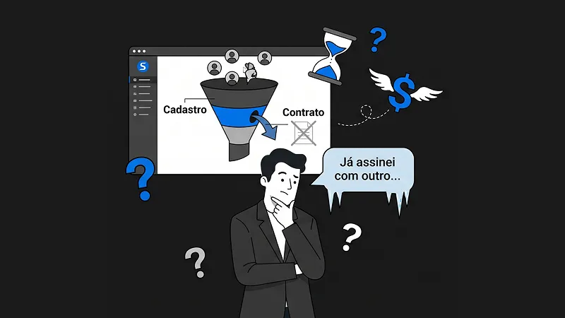 Como empresas de SaaS perdem leads entre o cadastro e o contrato